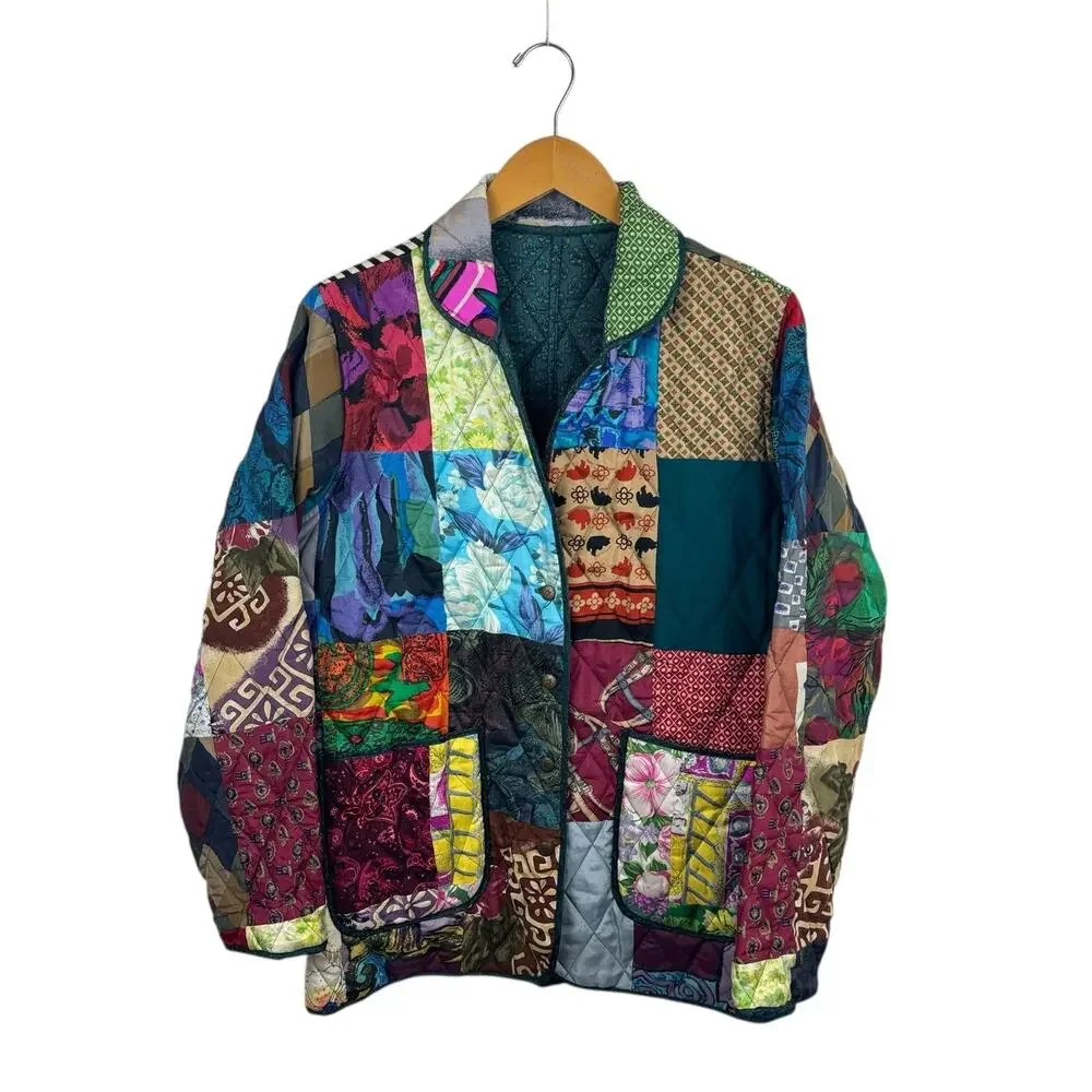 220 Hickory Silk Patchwork Reversible Jacket